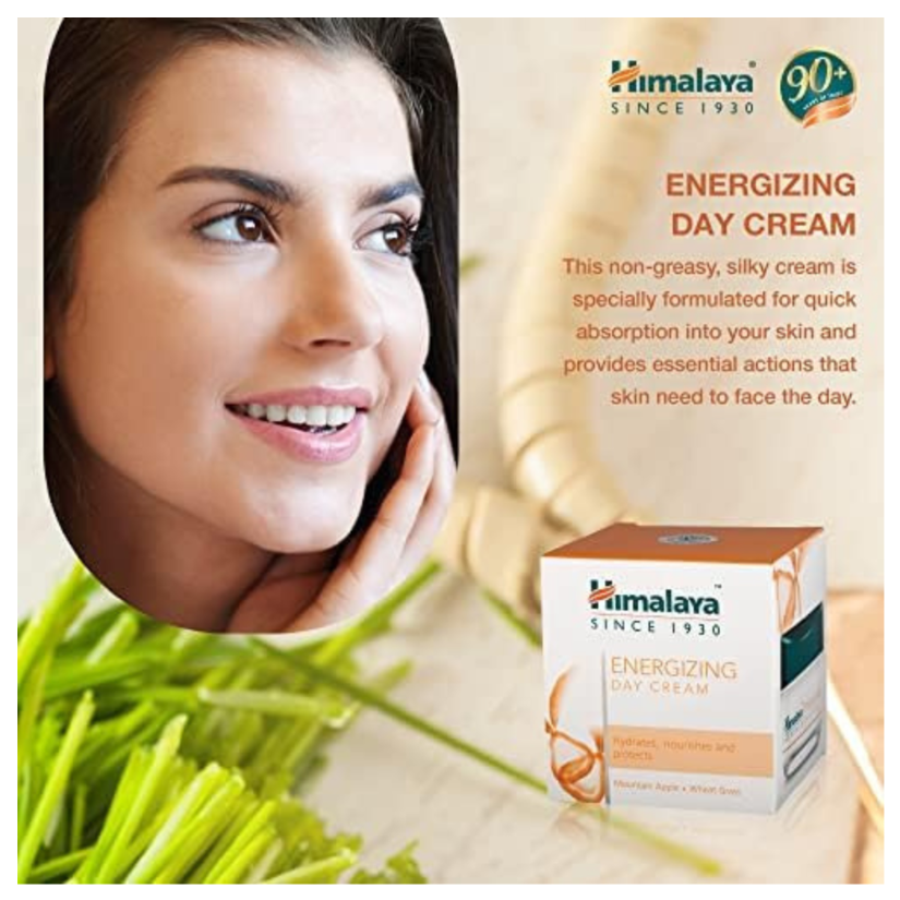 Himalaya Energizing Day Cream Revitalizes Hydrates & Nourishes 50g